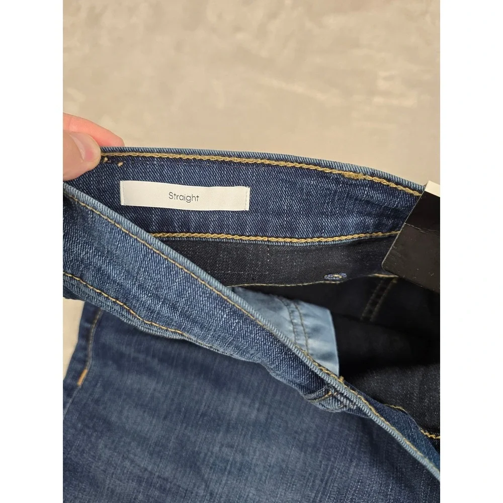 Calvin Klein Straight Jeans Mens 40x30 Blue Avedon Dark Stretch Denim